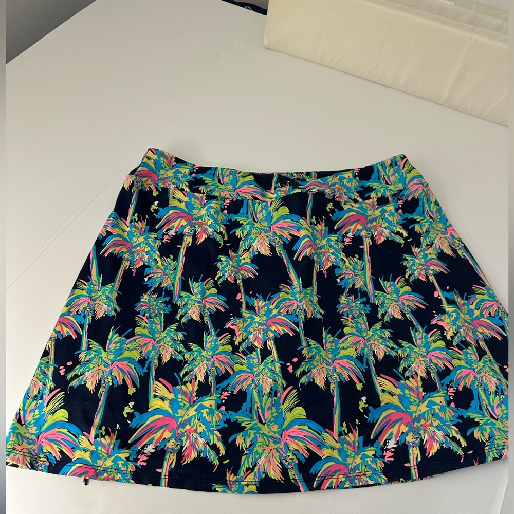 Lulu b A-line Mini Skirt Blue Green Resort Wear